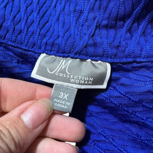 JM Collection Cardigan Sweater Womens Blue Open Front Long Sleeve Size 3XL - Picture 6 of 8